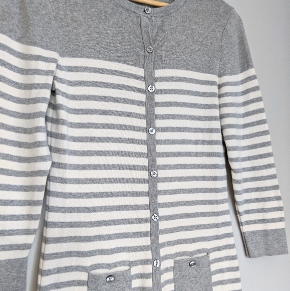 Banana Republic Striped Cotton Blend Cardigan - Picture 3 of 5